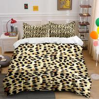 Leopard Print Bedding Set Bedding set (1 duvet cover, 2 pillowcases, duvet not included) 135x200cm
