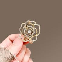Spring Magnolia Hollowed-Out Brooch for Women - Luxurious Attraction Pin - High-Class Brooch for Outerwear - Accessory