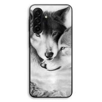 Coque Pour Samsung Galaxy A56 Le loup et la louve Animal noir et blonc Maniacase
