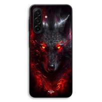 Coque Pour Samsung Galaxy A56 Loup noir feu rouge Maniacase