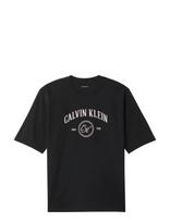 Calvin Klein Jeans - Ss Relaxed Varsity Crest Logo Te - Marškinėliai trumpomis rankovėmis - Juoda