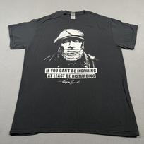 Winston Smith Punk Surrealist Disturbing Quote Graphic T-Shirt Mens M Black Unisex T-Shirt XXL