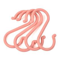 Living Bedroom Hat Hanging Scarf Kitchen Door Clothes Hanger S-Shaped Hook Key Holder Organizer 4Pcs  L
