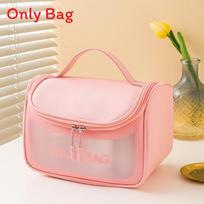 Large Capacity Pu Cosmetic Bag With Waterproof Design For Bedroom And Travel