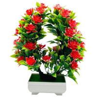 Gražus dirbtinis bonsai Vibrant 5 spalvų atsparus UV spinduliams raudona