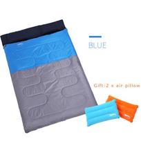 2 Person Sleeping Bag for Couple Family Portable Camping Sleeping Bags with 2 Air Pillow Lightweight Hiking Mat Bed