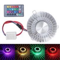 Saulėgrąžos sieninis šviestuvas Aliuminis 3W RGB LED Aliumininis sieninis šviestuvas su nuotolinio valdymo pultu miegamojo lovos šaliai