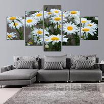 Literatūrinis ir šviežias Little Daisy drobės paveikslas 5 vienetų moduliniai HD spausdinimo plakatai ir spaudiniai Namų dekoravimo sienų meno plakatas 20x35cm*2  20x45cm*2  20x55cm*1