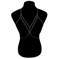 Moteriški papuošalai kūnui Seksuali krūtinės grandinėlė Bikini pilvo grandinėlės Moteriškos kryžminės juosmens grandinėlės Seksualios kūno grandinės paplūdimio aksesuarai