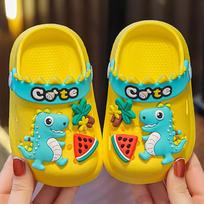 Children's Clogs Baby Slippers Boys and Girls Summer Sandals Closed-Toe Toddler Kids Bath Non-Slip Soft Sole 18-19