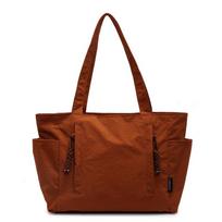 Japanese-Style Waterproof Nylon Minimalist Shoulder Bag for Women - Large Capacity Commuter Tote