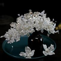 New Korean Style Super Fairy Bride Wedding Crown Headdress Handmade Crown Tiara Hair Accessories Main Wedding Accessories