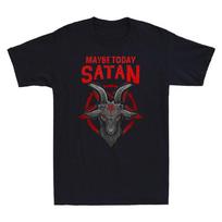 New Maybe Today Satan I Satanic Baphomet Goat Vintage Men's Short Sleeve Tee High-end Luxury Is for Both Men and Women Top Y2k S