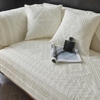 Light Luxury Simple Embroidered Cotton Sofa Cushion Cross Stitch High-end Pure Cotton Four-season Universal Non-slip Sofa Towel Cover Cushion 70*70cm