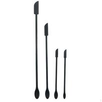 Makeup Mini Spatulas Cosmetics Spoon Multifunctional Reusable Lotion Stirrer Little Make up 4pcs Black