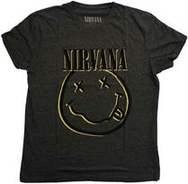 Nirvana Inverse Grunge Face Band Logo T Shirt S