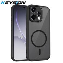 KEYSION Magnetic Phone Case for for OPPO Reno15 Pro Max 5G Silicone+PC Matte Translucent Shockproof Cover for OPPO Reno15 F 5G for OPPO Reno15 5G