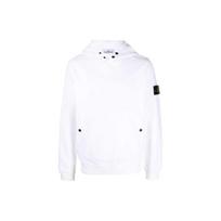 Stone Island FW23 Solid Logo Hooded Long Sleeve Sweatshirt Men sweatshirt White 791561720-V0001 XL