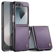 For Samsung Galaxy Z Flip 6 5G ,Flip6 Phone leather Case ,Full Body Cover Ultra-Thin Shockproof Support Wireless Charging PU TPU