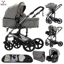 3 viename vežimėlis Magic ZC Vežimėlis Vežimėlis trio 3 viename Vežimėlis Sulankstomas vienu paspaudimu Kojinis stabdys 0-3 metai Maks. 15 kg Rankinė Pilka pilka