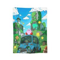 Cartoon K-Kirbys Blankets Coral Fleece Plush Print  Breathable Warm Throw Blankets for Bed Office Bedspreads 75cmx90cm