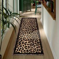 Leopard Print Stain-Resistant Carpet Bedroom Bedside Rug Corridor Window Floor Mat Home Decoration Summer 40cm x 120cm