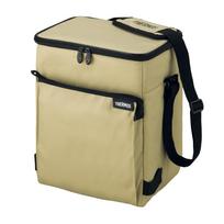 Thermos Soft Cooler 15L Sand Beige Insulated Bag 5-Layer Insulation Structure Foldable Compact Water-Repellent Fabric Box-Type Large Capacity Model