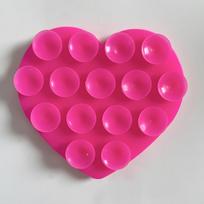 Heart Shape Double-Sided Suction Cup Phone Mount Silicone Suction Phone Case Adhesive Sticky Phone Grip Hands-Free Phone Stand