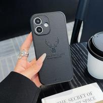 Business Deer Pattern Leather Case For For Iphone 17 Air 16 1 14 13 12 11 Pro Max Plus X XR Lens Protection Shockproof Cover For iPhone X or XS