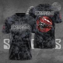 Scorpions Band 3D T-Shirt Black Tie-Dye Rock Tour Graphic Tee Unisex. PP2816 M