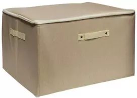 Besk Laikymo dėžė 50x37x31cm audininė, smėlio spalvos