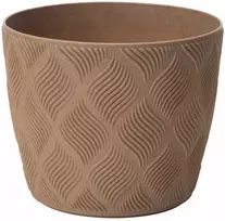 FORM PLASTIC Gėlių vazonas Flow Petit Eco 17 cm, rudas