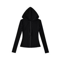 Women's Hooded Zip Up Crop Top Flare Pants Set Slim Fit Solid Color Casual Two Piece Lounge Suit S