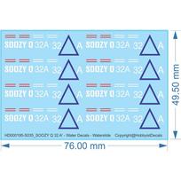 SOOZY Q 32 A' - 1/35 - Water Decals - Waterslide, 1/35 - Waterslide, 1/35