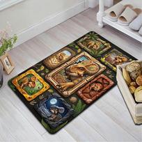 Dinosaur Fossil Art Pattern Rug Floor Mat for Living Room or Bedroom Soft and Comfortable Carpet a Gift for Birthday and Holiday. 40x60cm( 15x23in )