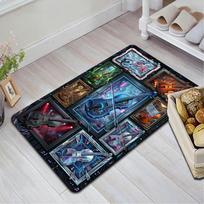 Futuristic Violin Variations Pattern Rug Floor Mat for Living Room or Bedroom Soft and Comfortable Carpet a Gift for Birthday and Holiday. 40x60cm( 15x23in )