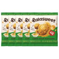 Lalasweet Low Sugar Popcorn Sweet & Savory Corn Soup Flavor Snack 190g (38g x 5 Packs)