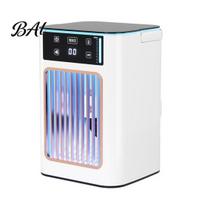 3 in 1 Air Conditioner Fan Portable Cooler with 900ml Water Tank, 3-in-1 3-Speed Cooling Mist Modes, Small Tank 7-Color LED Light & 6-8H Timer, gray
