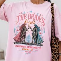 Renaissance Faire Bride Tee, Fantasy Bach Party Tee, Medieval Bachelorette Party, Custom Last Knight Out Medieval Bachelorette Shirt S