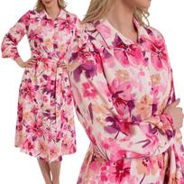 Women's Elegant Viscose Midi Shirt Dress MORAJ XXL PATT 2