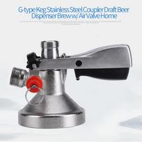 With Air Valve G Type Keg Coupler Stainless Steel Draft Beer Connector Beer Dispenser  Home