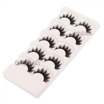 5 Pairs Makeup Thick Soft Cross Eye Lashes Extension False  Eyelashes Black Handmade