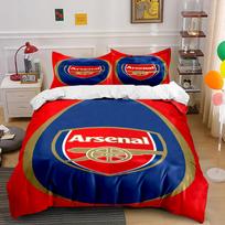 Arsenal Logo Bedding Set Blue and Red Bedding set (1 duvet cover, 2 pillowcases, duvet not included) 135x200cm