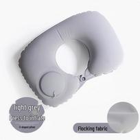 Inflatable U-Shaped Travel Neck Pillow with Portable Press-Type Storage