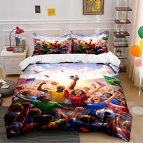 Football Fans Celebration Bedding Set Bedding set (1 duvet cover, 2 pillowcases, duvet not included) 135x200cm