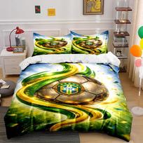 Brazil CBF Soccer Themed Bedding Set Bedding set (1 duvet cover, 2 pillowcases, duvet not included) 135x200cm