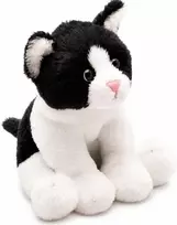 Suki Pliušinis žaislas - juodai baltas katinas, 13 cm