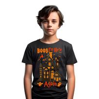 Boo's I'm Here Again T-Shirt Horror Happy Halloween Ghost Pumpkin Nihgtmare Tee S