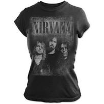 NIRVANA Faded Faces Women's Slim Fit T-SHIRT NEW S M L XL XXL official XXXL