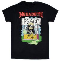MEGADETH Peace 25 Cen Youth Tee T-shirt Unisex Thrash Metal Band Tee XXL